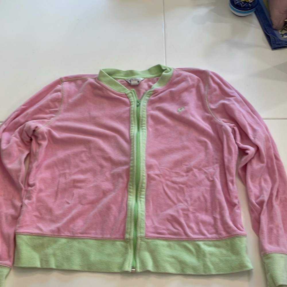 Vintage Lilly Pulitzer Terrycloth Sweatsuit size large white label